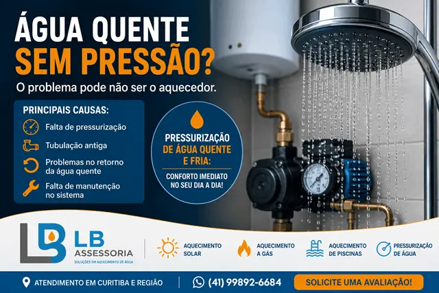 Água quente sem pressão: o que pode ser?