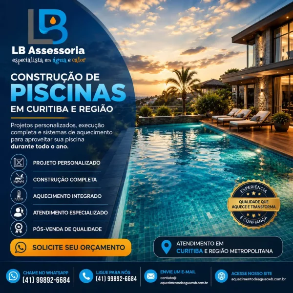 contrucao manutencao e reforma de piscinas com aquecimento de agua em curitiba